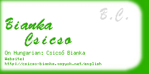 bianka csicso business card
